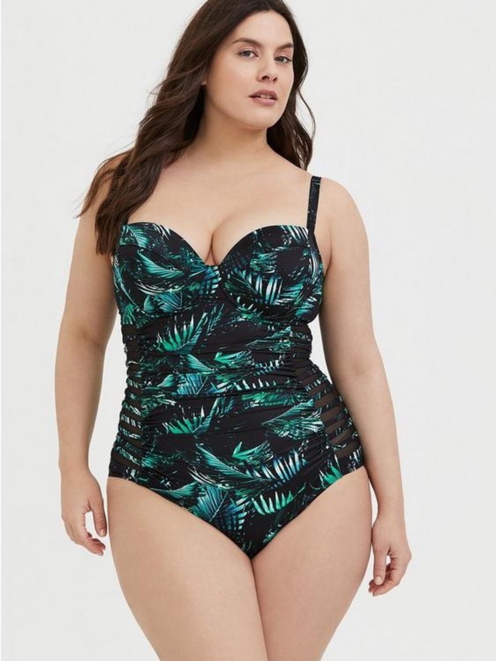 Torrid Slim Fix Underwire Lattice Side One Piece Swimsuit - New - Size 30 (6)